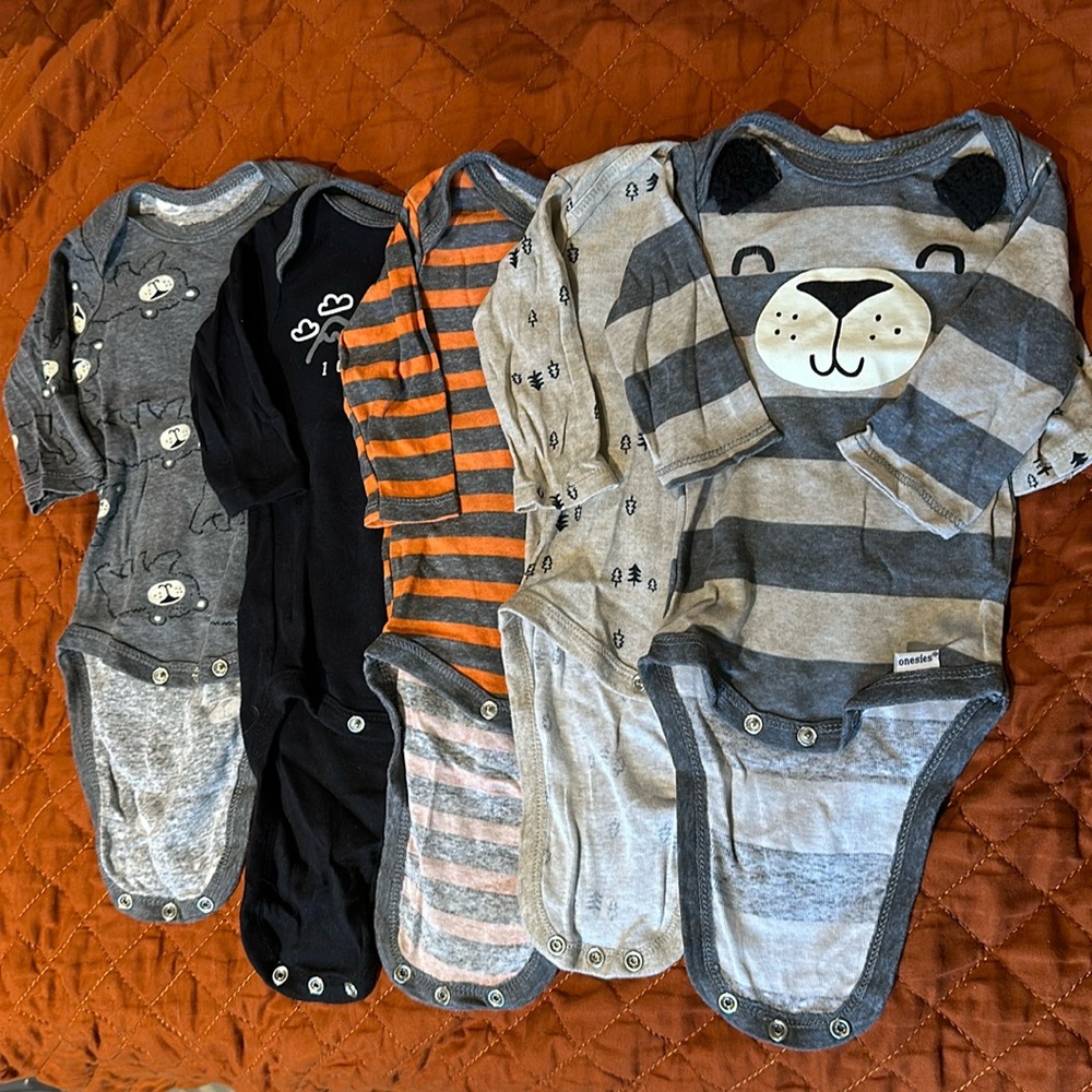 Long Sleeve Onesies - Set of 5